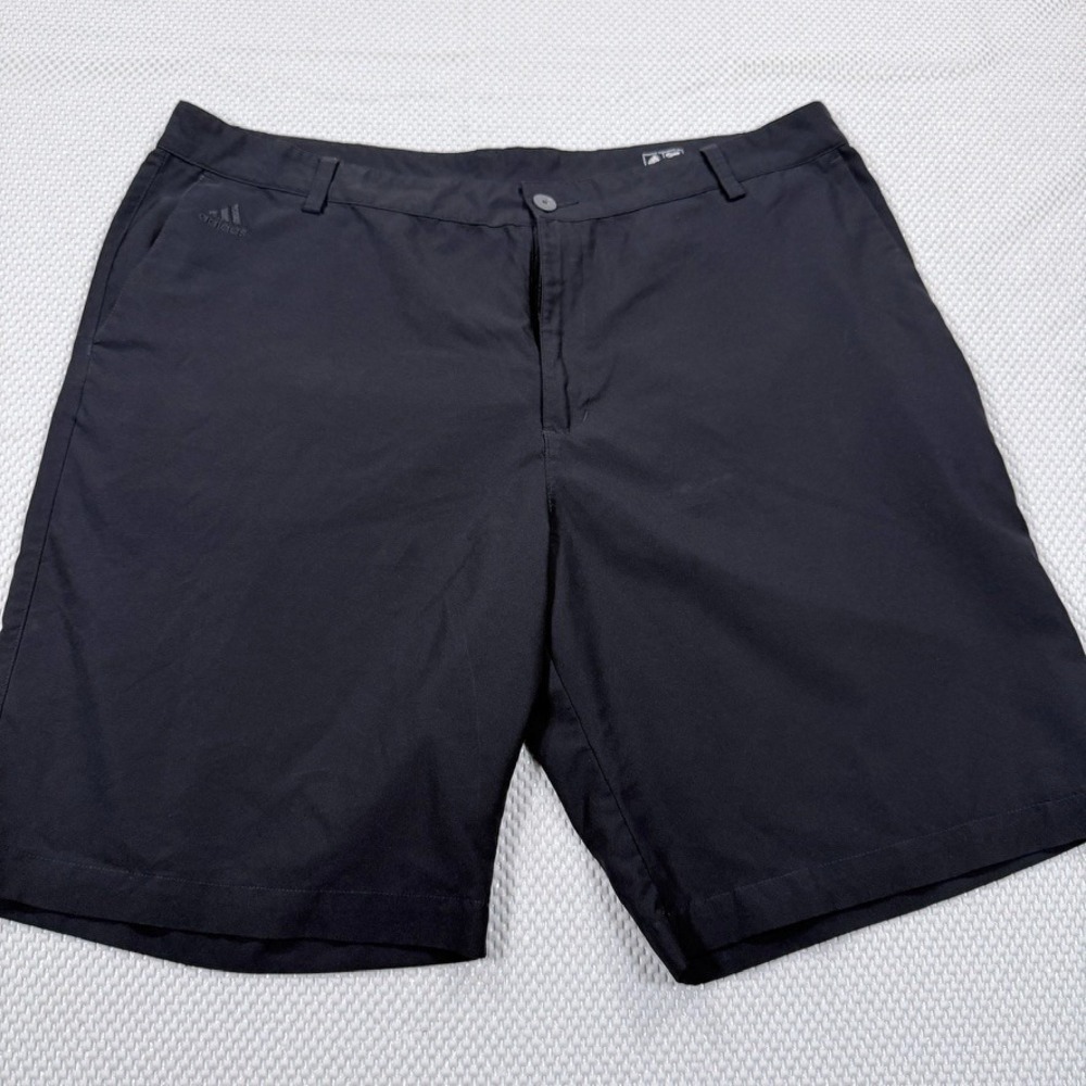 Adidas Climalite Golf Shorts Mens 40 Black Flat Front Performance Athleisure